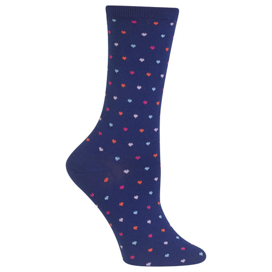 Hot Sox Womens Originals Pindot Hearts Trouser Sock