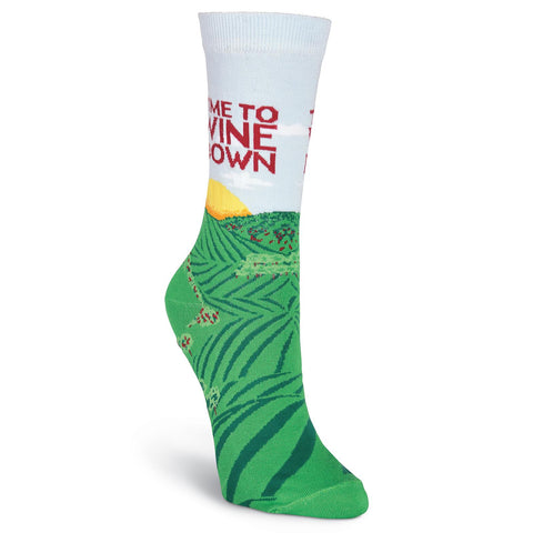 K. Bell Womens Wine Down Crew Socks