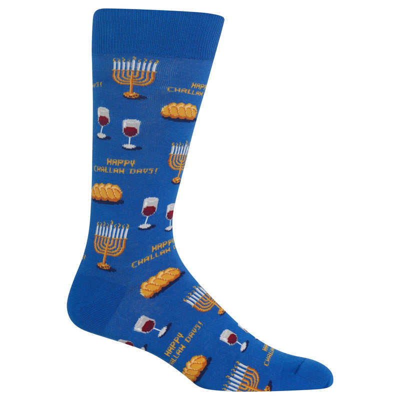 Hot Sox Mens Happy Challah Days Socks