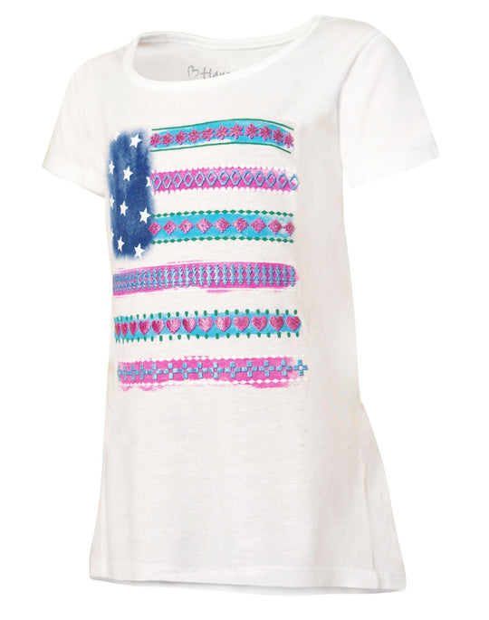 Hanes Girls` Graphic Peplum Short Sleeve T-Shirt