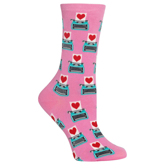 Hot Sox Womens Love Letter Crew Socks
