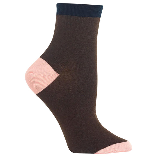 Hot Sox Womens Contrast Cuff Anklet Socks