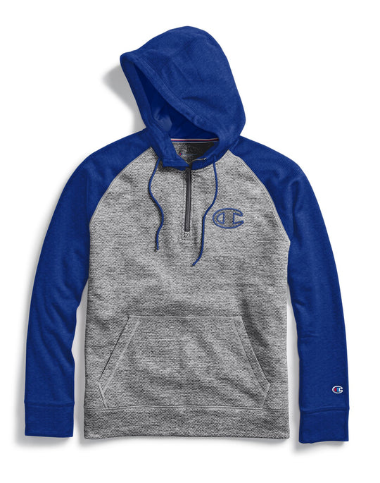 Champion Mens Stadium Fleece Quarter Zip Hoodie