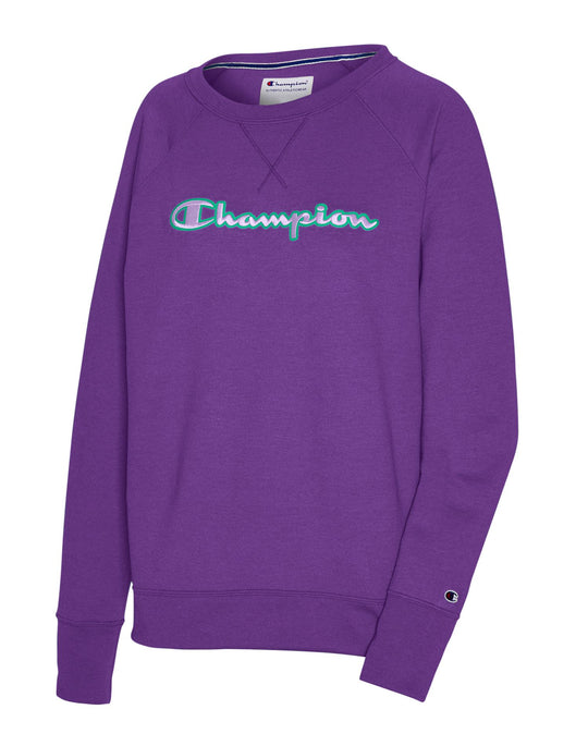 Champion Womens Powerblend Fleece Boyfriend Crew