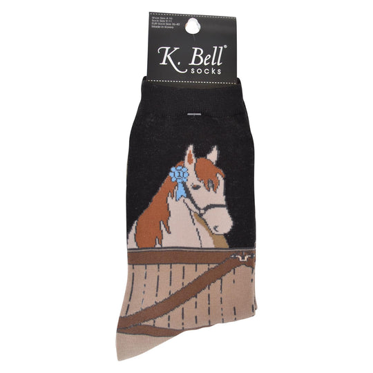 K. Bell Womens Cotton Blend Novelty Crew Socks