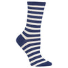 Hot Sox Womens St James Striped Crew Socks