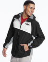 Champion Mens Stadium Wind Jacket, L, Black/Concrete/White