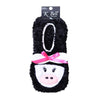 K. Bell Womens Black Cow Slipper Socks