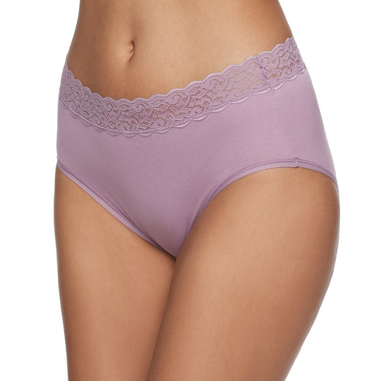 Vanity Fair Womens Flattering Lace Cotton Stretch Brief