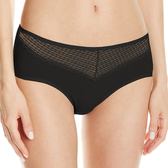 Vanity Fair Beautifully Smooth Women`s Cotton with Lace Hipster Panty