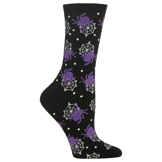 Hot Sox Womens Spiders Crew Socks