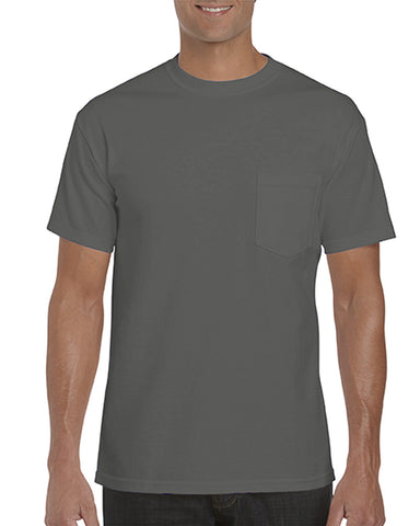 Gildan Mens Heavy Cotton Pocket T-Shirt, S, White