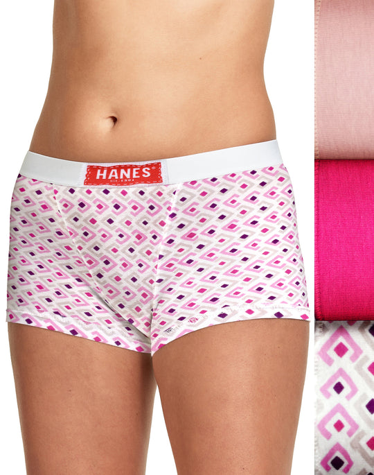 Hanes Womens Ultimate Classic Boyfriend Boxer Brief 3-Pack