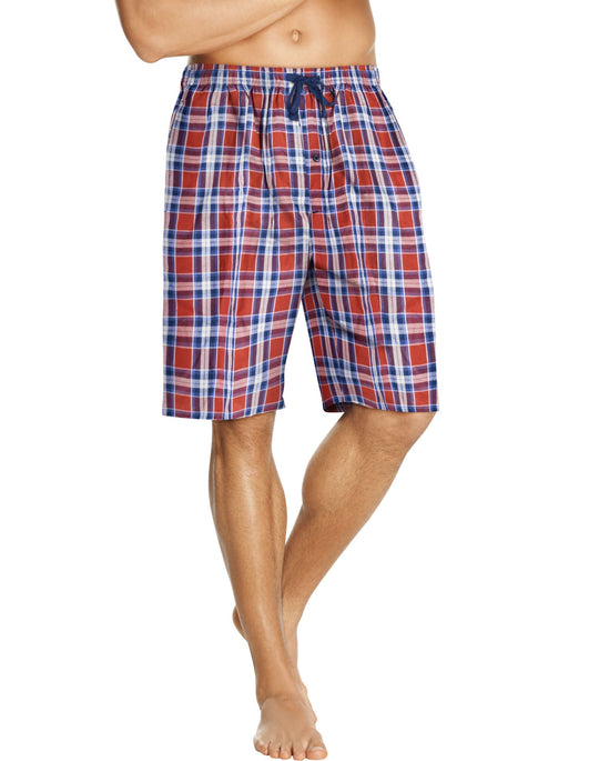 Hanes Men`s Woven Plaid 2-Pack Shorts