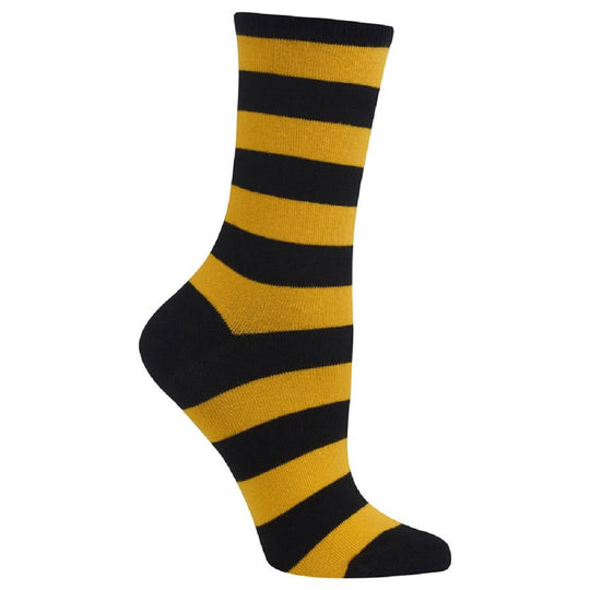 Hot Sox Womens College Rugby Stripe Crew Socks