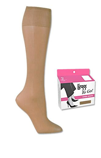 L'eggs To Go Women's Plus Knee Highs 2 pair