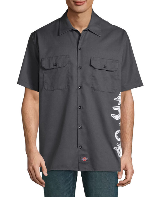Dickies Mens Gas Monkey Garage Short-Sleeve Work Shirt