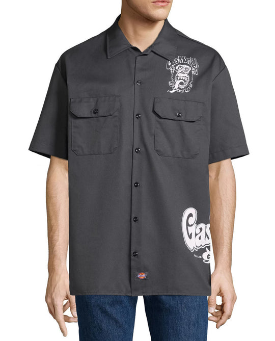 Dickies Mens Gas Monkey Garage Short-Sleeve Work Shirt