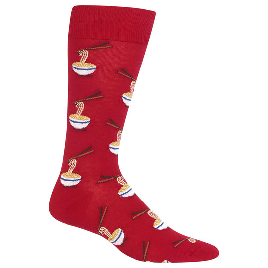Hot Sox Mens Noodles Crew Socks
