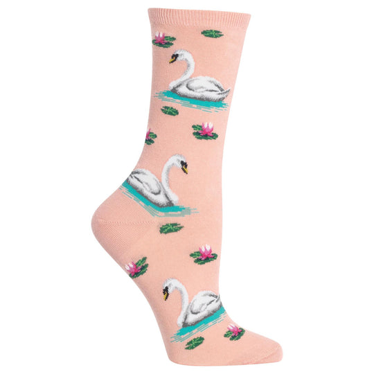 Hot Sox Womens Swans Crew Socks