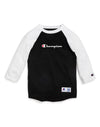 Champion Kids Baseball Tee, L, Black/White