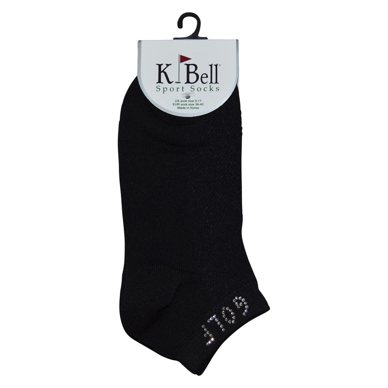 K. Bell Womens Rhinestone Golf Footie Socks