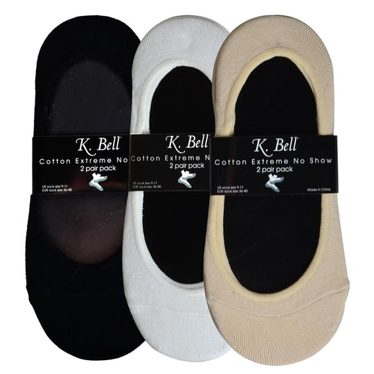 K. Bell Womens Extreme No Show Liner Socks
