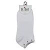 K. Bell Womens Rhinestone with Metallic Tipping Footie Socks