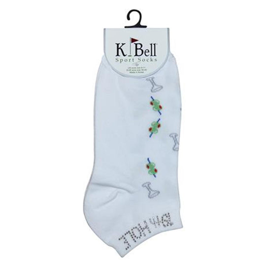 K. Bell Womens Rhinestone 19th Hole Socks