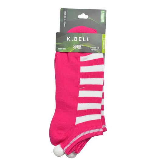K. Bell Womens Sparkle Stripe Socks with Pom Pom Socks