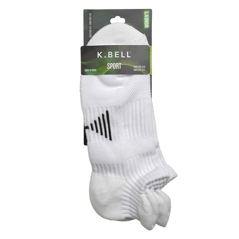 K. Bell Womens Tech No Show w/Arch Support Socks