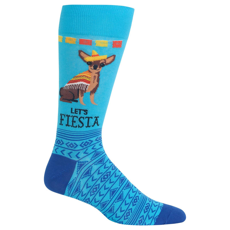 Hot Sox Mens Lets Fiesta Crew Socks