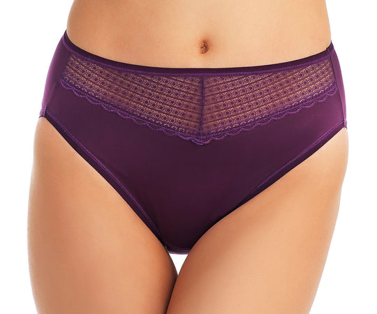 Vanity Fair Beautifully Smooth Women`s Lace Hi Cut Panty