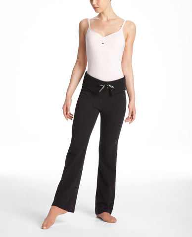 Danskin Women`s NYCB Dance Fashion Foldover-Waist Bootleg Pant