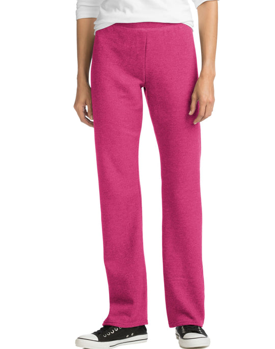 Hanes Women`s ComfortSoft EcoSmart Open Leg Fleece Sweatpants