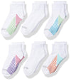 Fruit of the Loom Girls Cushioned Ankle Socks with Arch Support 6 Pair