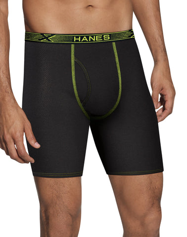 Hanes Mens Sport X-Temp Breathable Mesh Long Leg Boxer Briefs 3-Pack 2XL