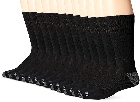 Fruit Of The Loom Mens Dual Defense Crew Socks 12 Pair