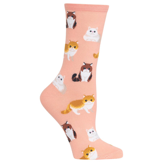 Hot Sox Womens Persian Cats Crew Socks
