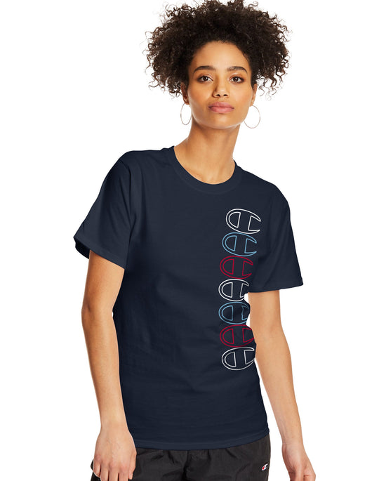 Champion Mens Classic Short-Sleeve Jersey Tee, L, Oxford Grey