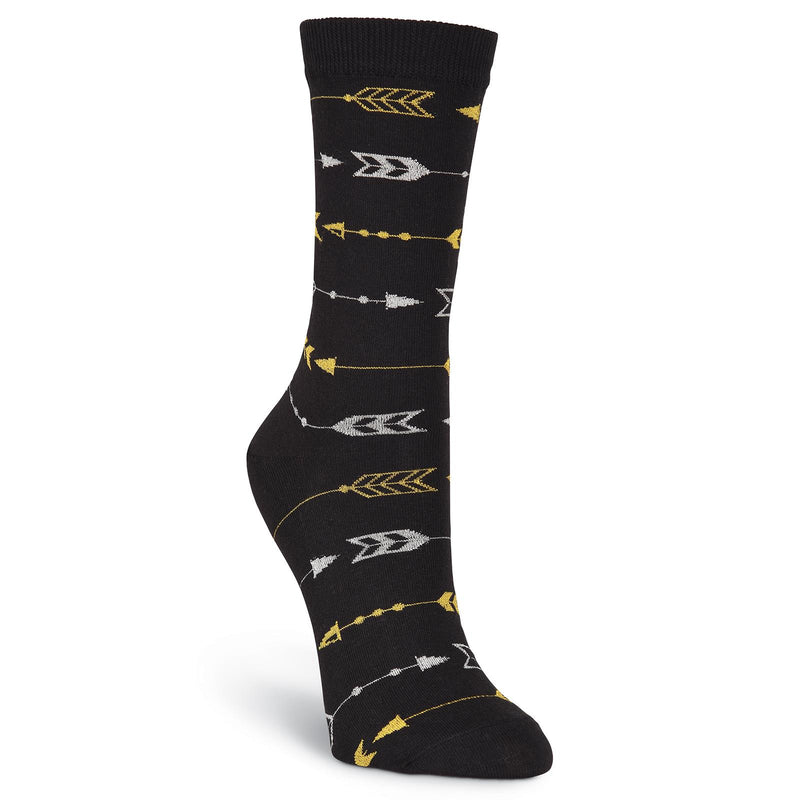 K. Bell Womens Shiny Arrows Crew Socks