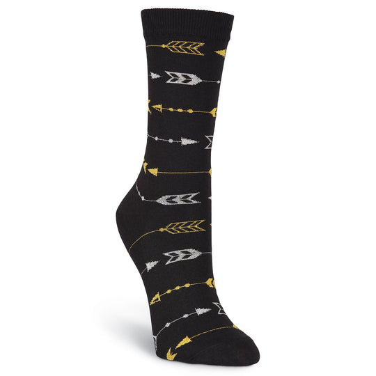 K. Bell Womens Shiny Arrows Crew Socks