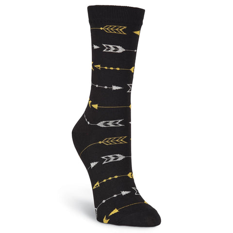 K. Bell Womens Shiny Arrows Crew Socks