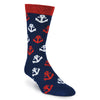 K. Bell Mens Anchors Crew Socks - American Made