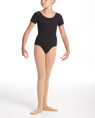 Danskin Girls` Dance Basics Short Sleeve Leotard