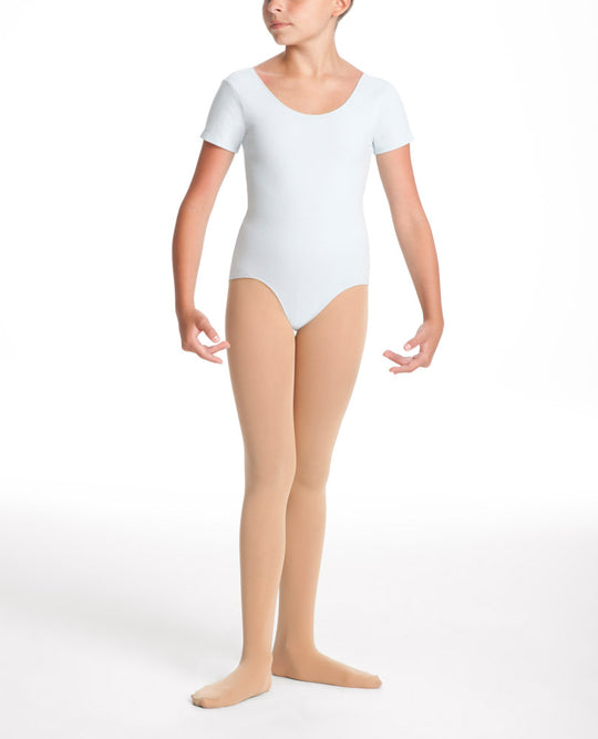 Danskin Girls` Dance Basics Short Sleeve Leotard