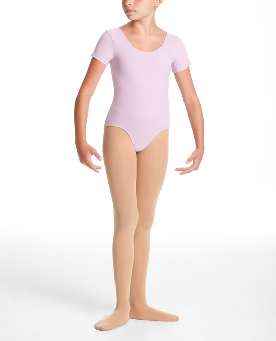 Danskin Girls` Dance Basics Short Sleeve Leotard