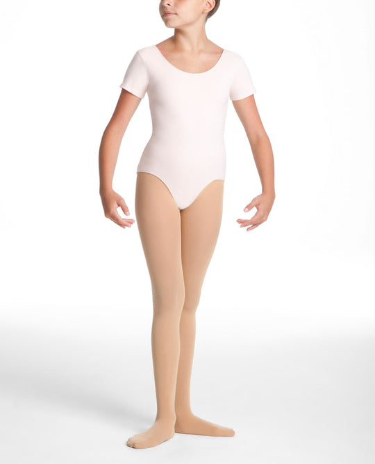 Danskin Girls` Dance Basics Short Sleeve Leotard