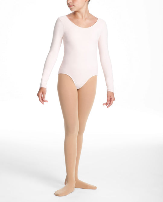 Danskin Girls` Dance Basics Long Sleeve Leotard