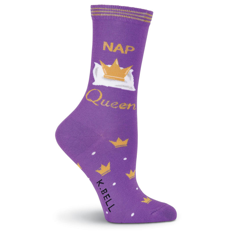 K. Bell Womens Nap Queen Crew Socks